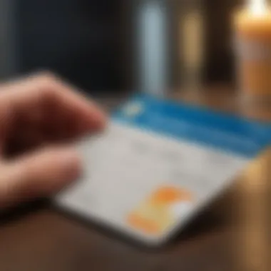 A person reviewing credit card statements