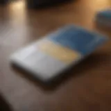 Business credit card on a desk