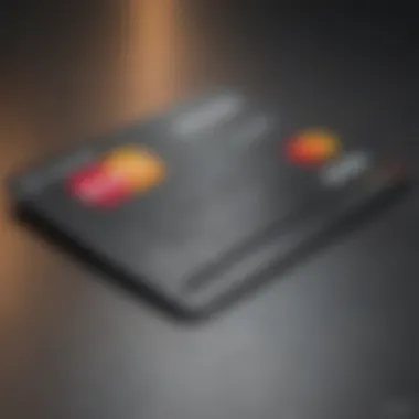 A detailed view of a Bank of America Mastercard showcasing its sleek design.