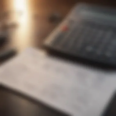 A close-up of financial documents and a calculator.