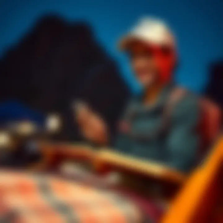 Traveler planning a trip with credit card