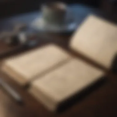 Handwritten Financial Notes A notebook filled with handwritten notes on financial goals and savings strategies.