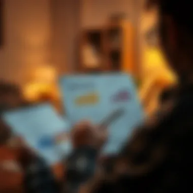 Person analyzing budget for home purchase