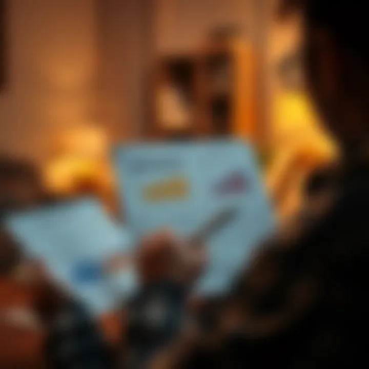 Person analyzing budget for home purchase