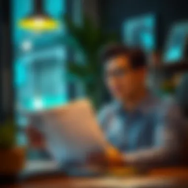 Exploring Mortgage Options Person reviewing mortgage options