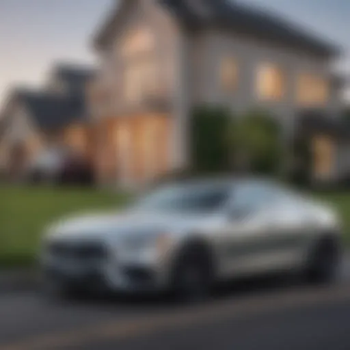 A visual comparison of a car and a house symbolizing different loan types