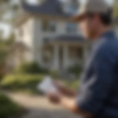 A home inspector examining a property thoroughly