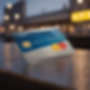 Credit card rewards presented creatively on a travel background