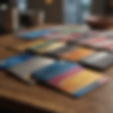 Diverse Credit Card Options Diverse credit card options laid out on a table