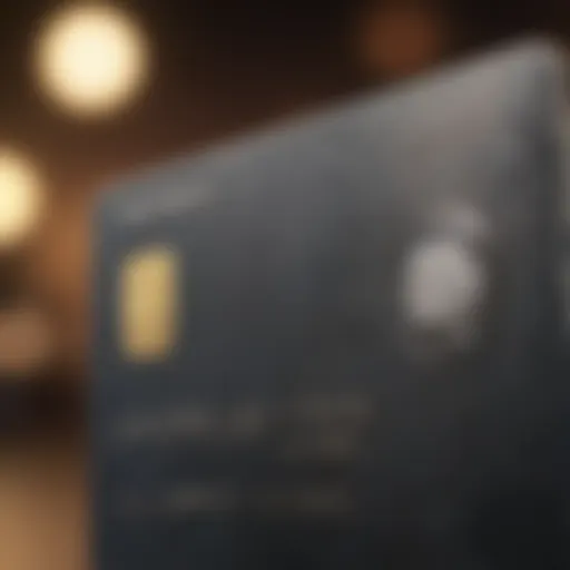 A close-up of a secured credit card with a beautiful design