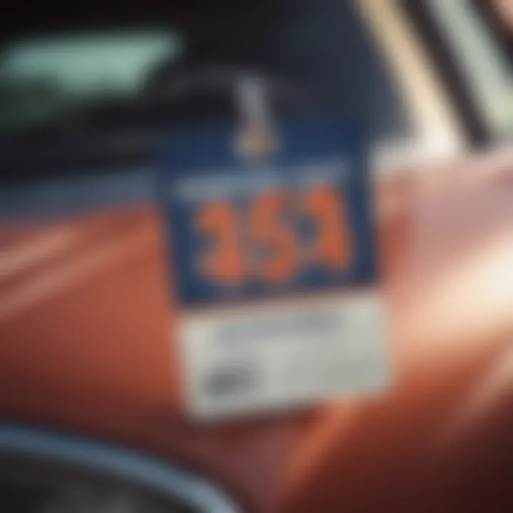 A close-up of a price tag on a used car, highlighting the affordability aspect.
