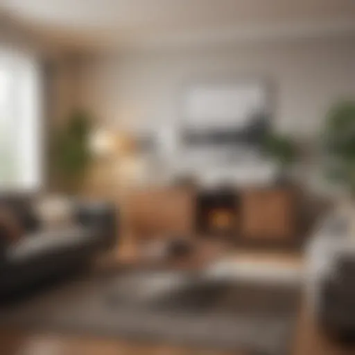 A thoughtfully staged living room ready for Airbnb guests