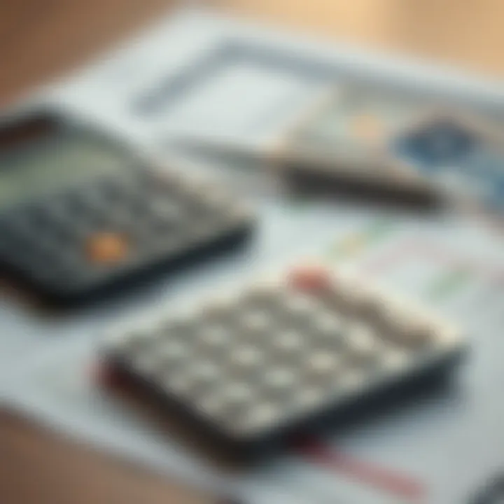 Financial Planning and Credit Management A calculator and financial documents to represent budgeting