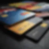 Visual representation of diverse credit card types