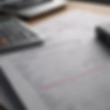 Financial Health Tools A close-up of a financial report and budgeting tools