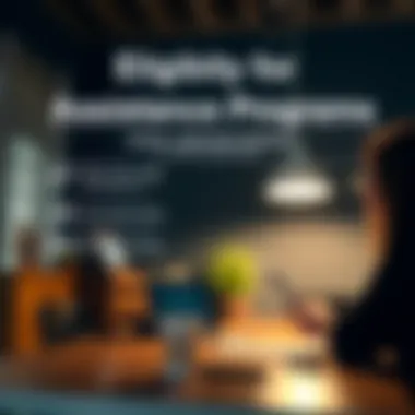 Eligibility for Assistance Programs Infographic showing eligibility criteria for assistance programs