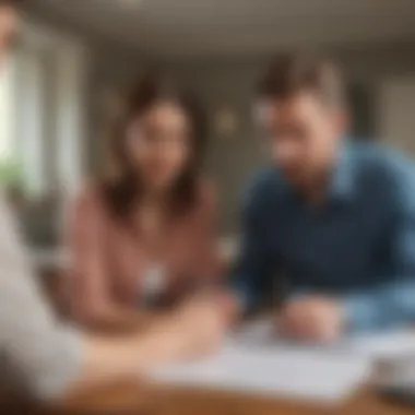 A homeowner reviewing financing documents with a financial advisor.