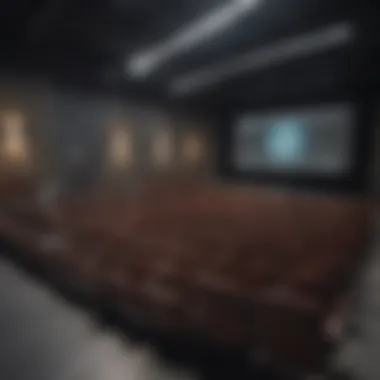 Interior of a modern medical school lecture hall