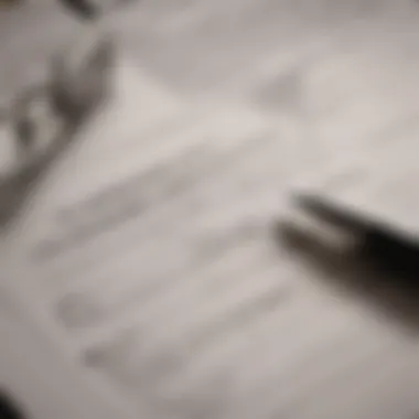 A close-up of a mortgage application form with a pen.