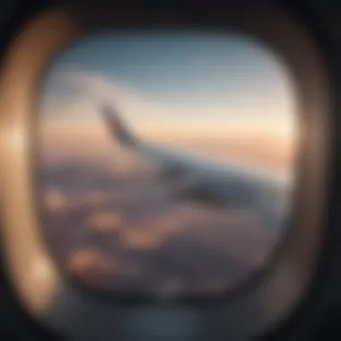 Travel Rewards Experience A scenic view from an airplane window, symbolizing travel rewards