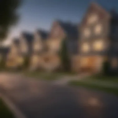 Diverse Architecture in American Neighborhoods A serene suburban neighborhood with homes showcasing various architectural styles.