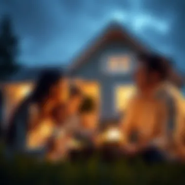 Family Dreaming of Homeownership: Aspirations and Goals Conceptual image of a family envisioning their new home