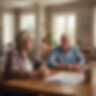 An elderly couple relaxing at home, depicting the concept of reverse mortgages.