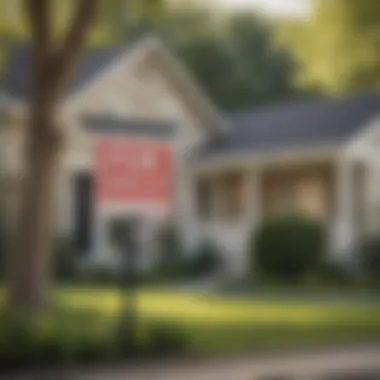 A serene suburban neighborhood with a 'For Sale' sign, symbolizing property selling options.