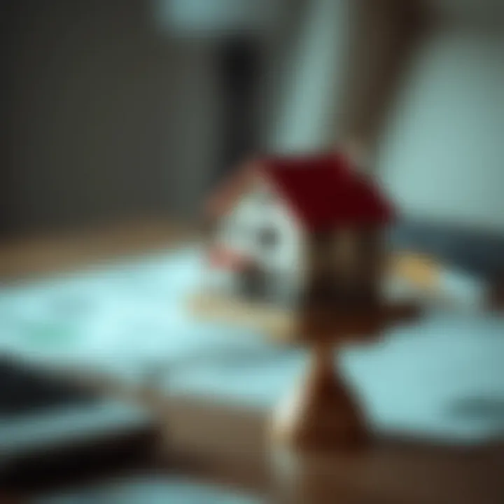 Balancing Financial Aspects of House Purchase A scale balancing a house and dollar bills