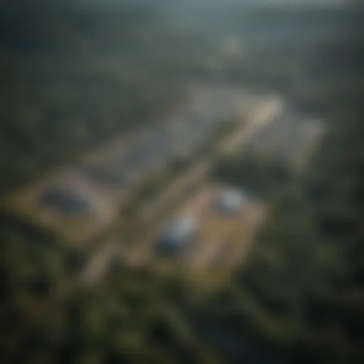 Aerial view of diverse land parcels in Georgia highlighting potential investment areas.