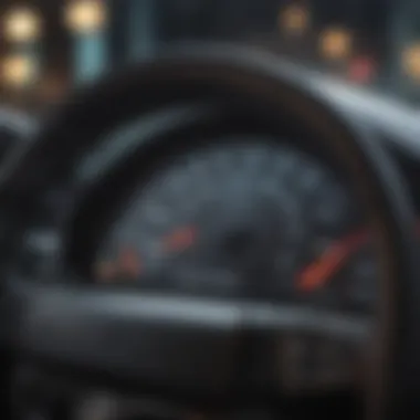 A close-up view of a car's dashboard showcasing its condition