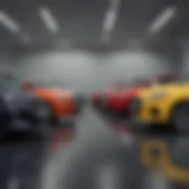 Diverse Selection of Affordable Used Cars A diverse range of used cars lined up for potential buyers