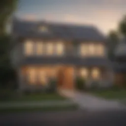 A modern home with a 'For Rent' sign in front, symbolizing the transition to an investment property