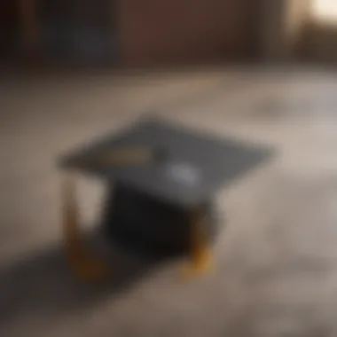 A graduation cap signifying achievement in medical studies