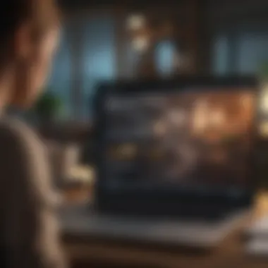 Analyzing Loan Options Conceptual image of a person analyzing loan options on a laptop