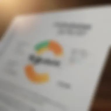 A close-up view of a credit report highlighting the credit score section