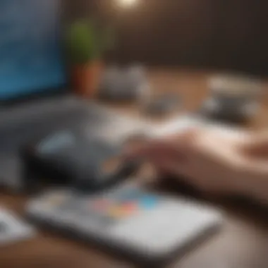 Effective Financial Management for Young Credit Users Person managing finances with a laptop and calculator