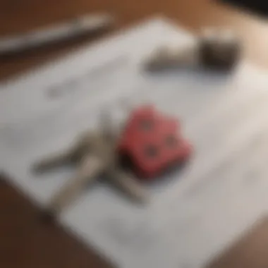 Finalizing Your Home Purchase An elegant house key resting on a contract, symbolizing the finalization of a home purchase.