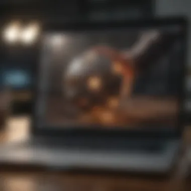 Crafting a Compelling Pitch Deck A professional pitch deck presentation on a laptop.