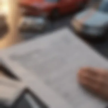 Reviewing Financial Documents A person reviewing financial documents related to bankruptcy.