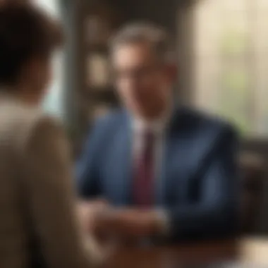 Consulting a Financial Advisor A financial advisor discussing strategies with a client