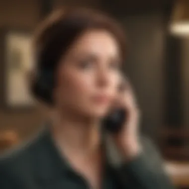 Person on a phone call with a credit agency