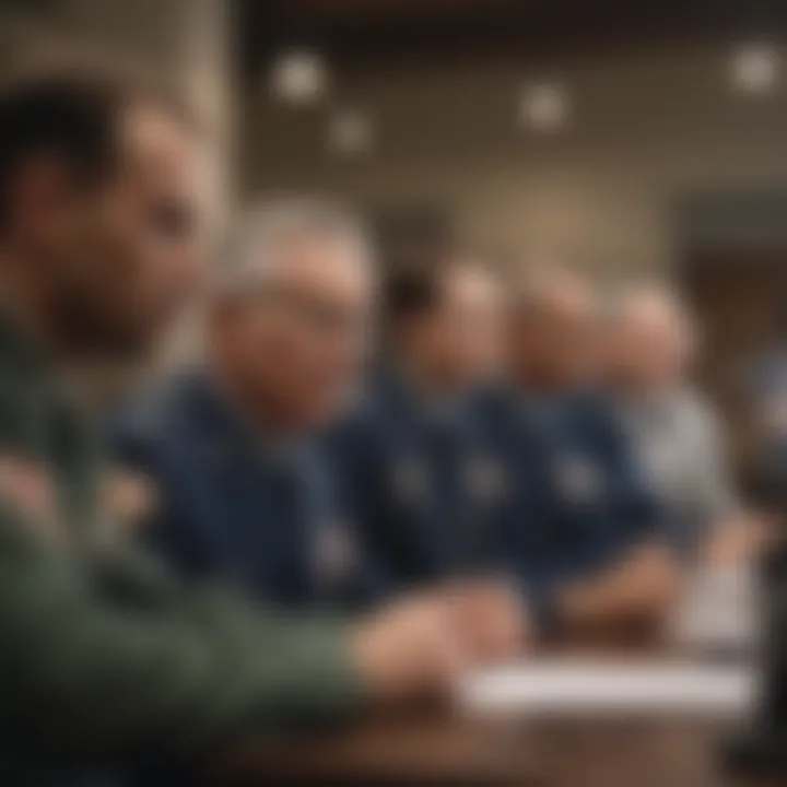 A group of veterans attending a financial literacy workshop