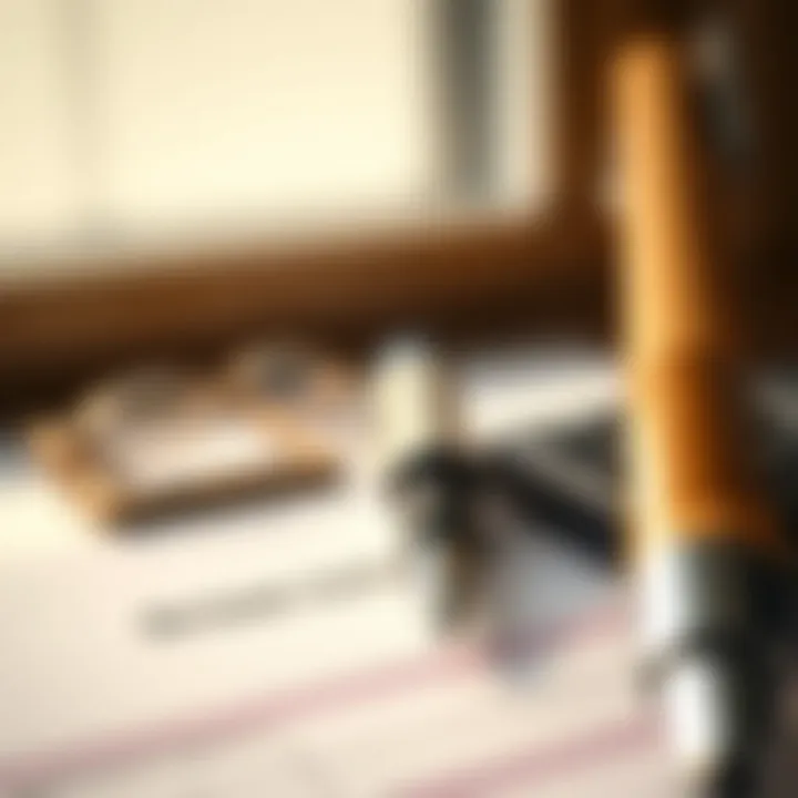 A close-up of a mortgage application form with a pen