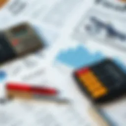 A diverse range of financial documents and calculators representing various funding options