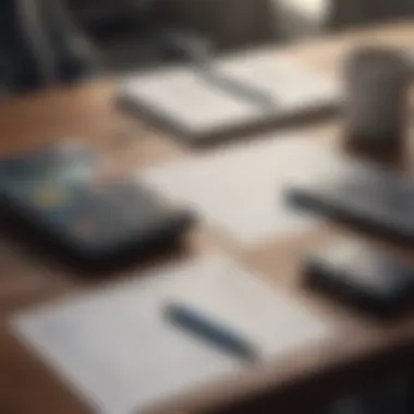 A calculator and notepad on a table, symbolizing budgeting for car payments.