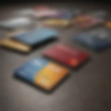 Exploring Credit Card Options An overview of various credit cards laid out on a table, showcasing options available for lower credit scores.