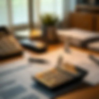 Assessing Your Financial Situation Calculator and financial documents on a desk