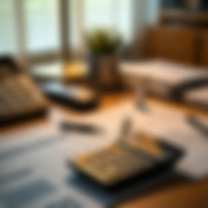 Assessing Your Financial Situation Calculator and financial documents on a desk