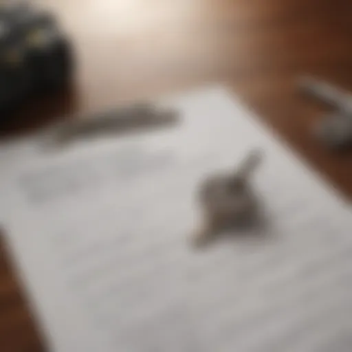 A detailed checklist on a desk with a pen and house keys